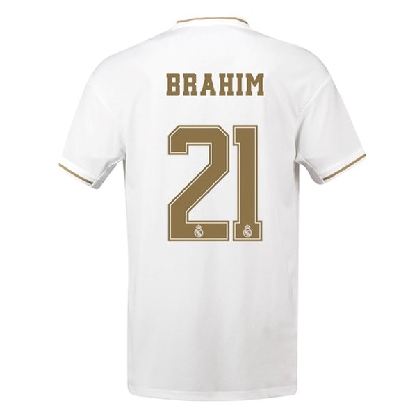 Camiseta Real Madrid NO.21 Brahim 1ª 2019-2020 Blanco